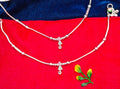Designer Silver Payal with Bell Charm