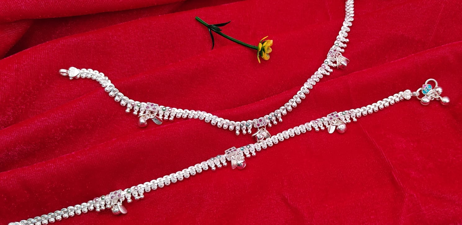 Premium Designer Silver Payal