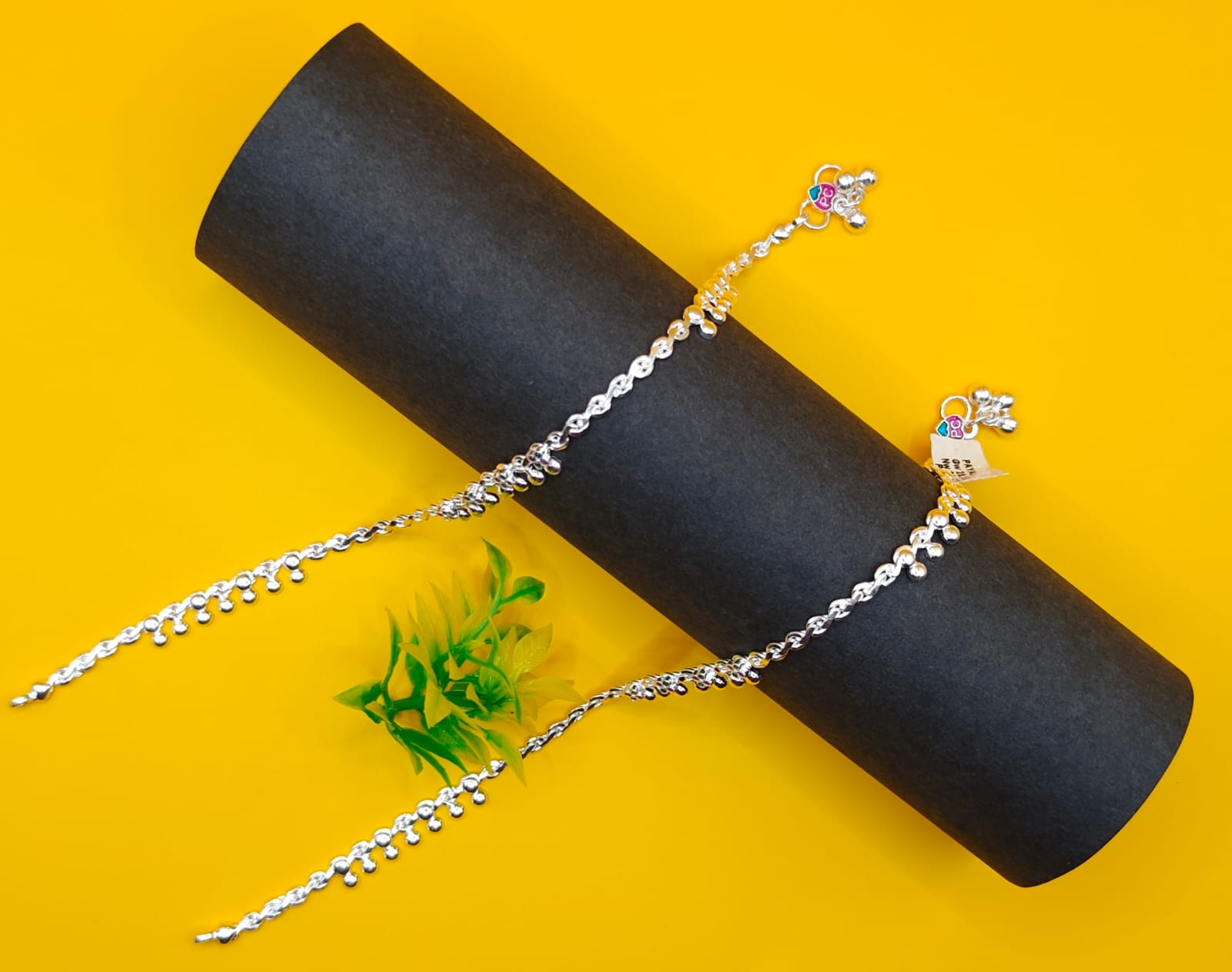 Aabha Sleek Silver Payal for Women & Girls