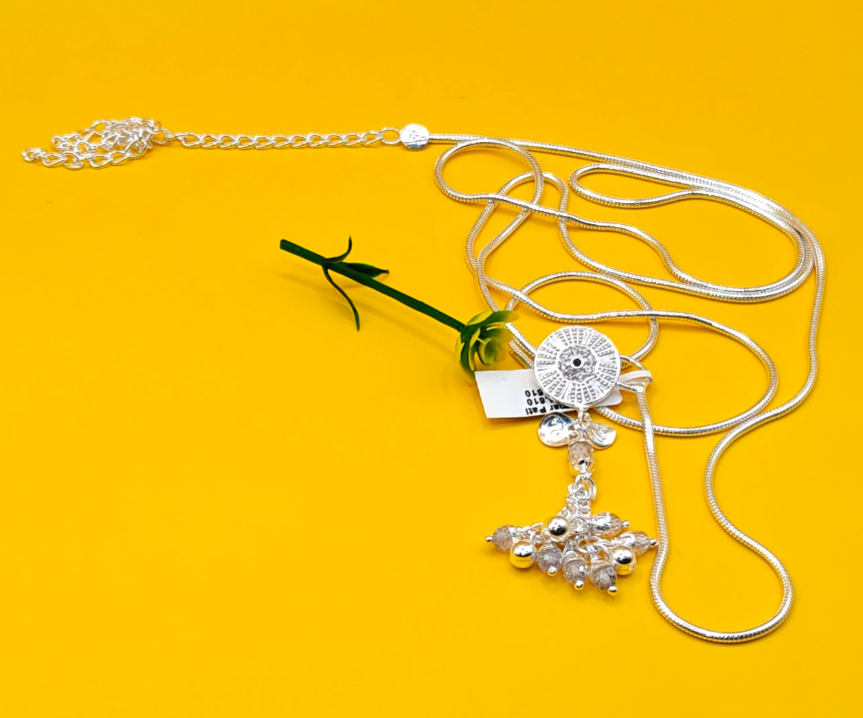 Traditional Silver Kamarbandh with flower