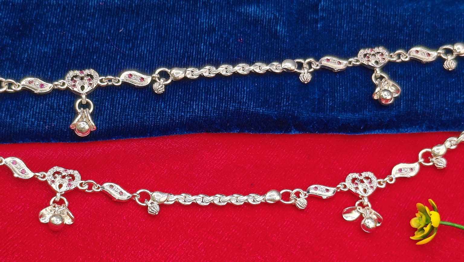 Heart Charm Silver Payal