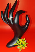 Aabha Peacock Silver Ring
