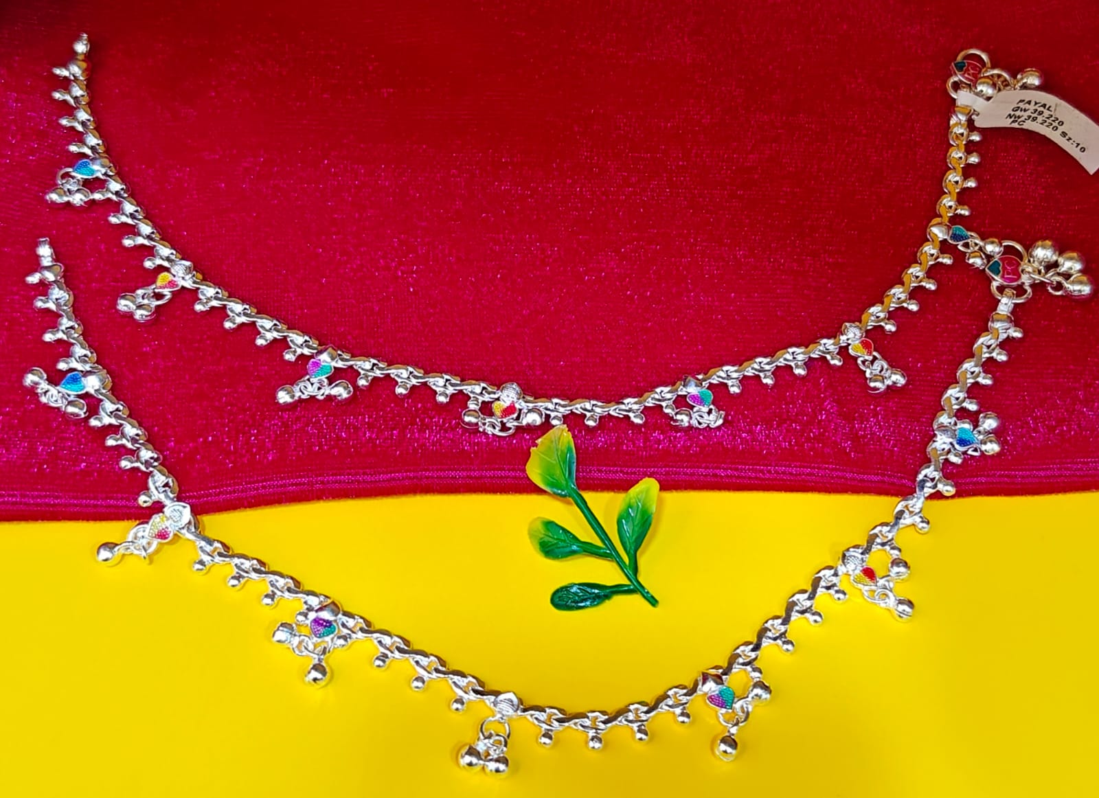 Colorful Charm Silver Payal
